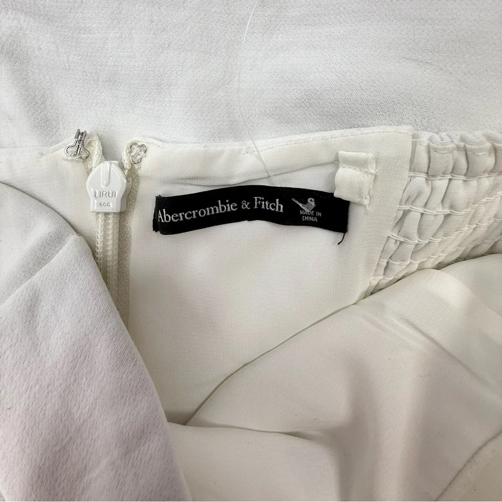 Abercrombie & Fitch Strapless Wide Leg Jumpsuit Linen Bridal Coastal S - Picture 7 of 7